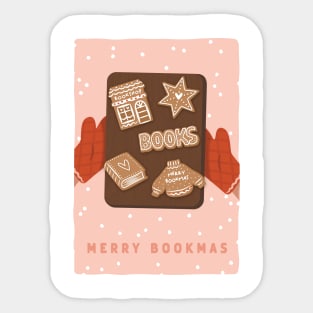 merry bookmas gingerbread Sticker